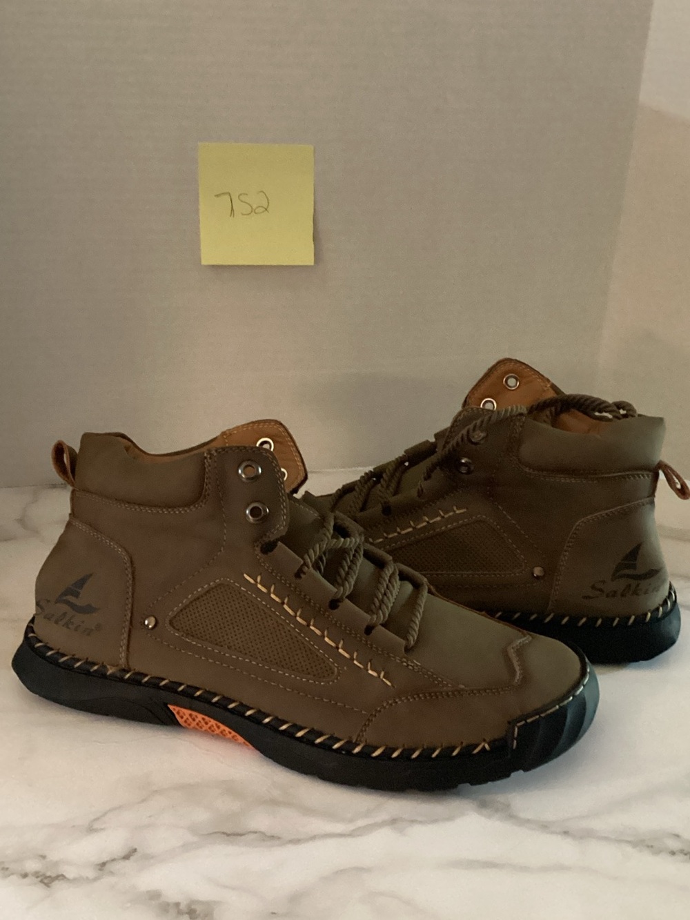 Salkin leather high-top trail bots